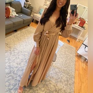 Jenna Maxi Dress - Gold Baltic Born Bridesmaid Dress